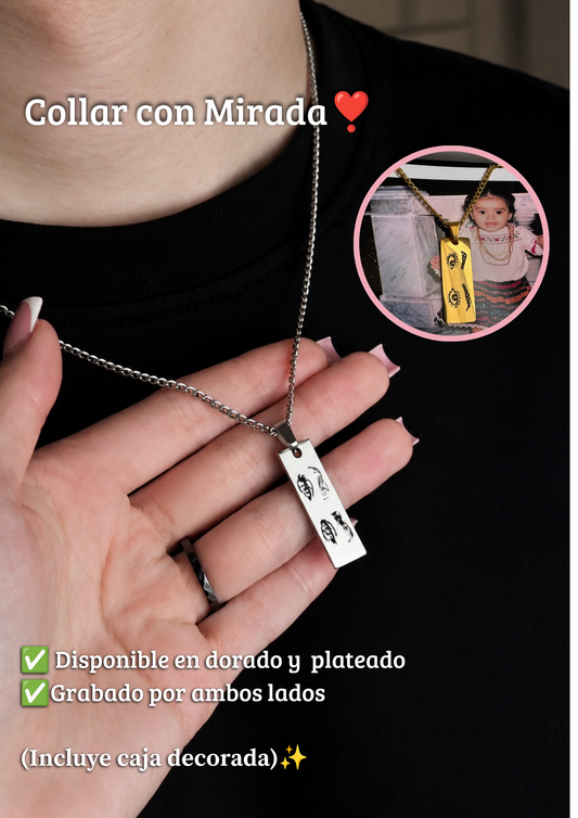 Collar Mirada grabada