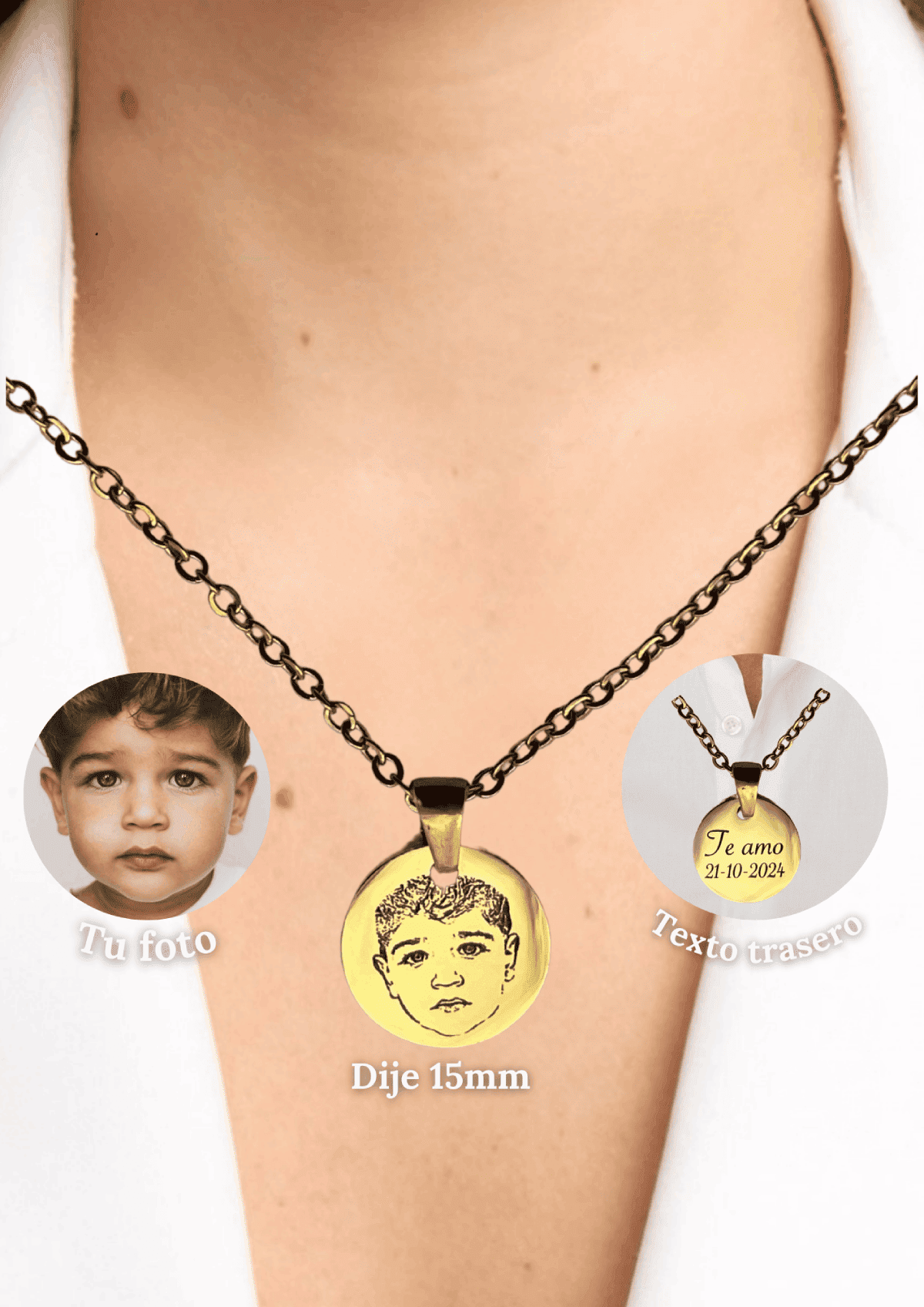 Collar redondo 15mm Personalizado