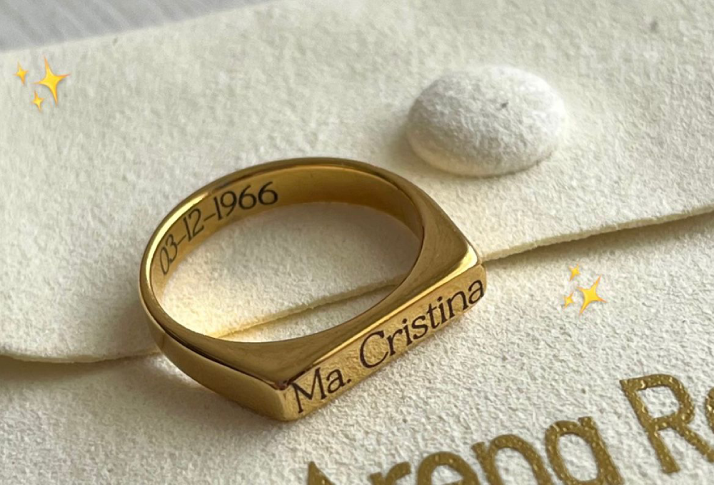 Anillo Unisex grabado Personalizado