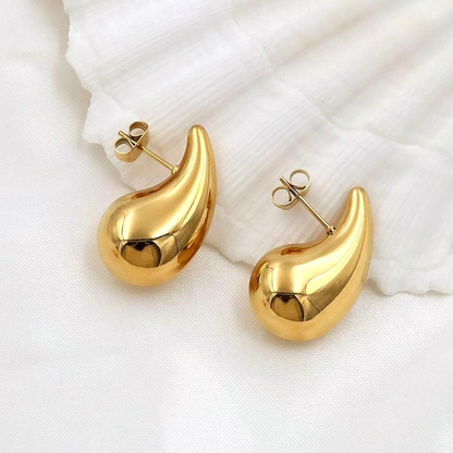 Aretes Gota dorados