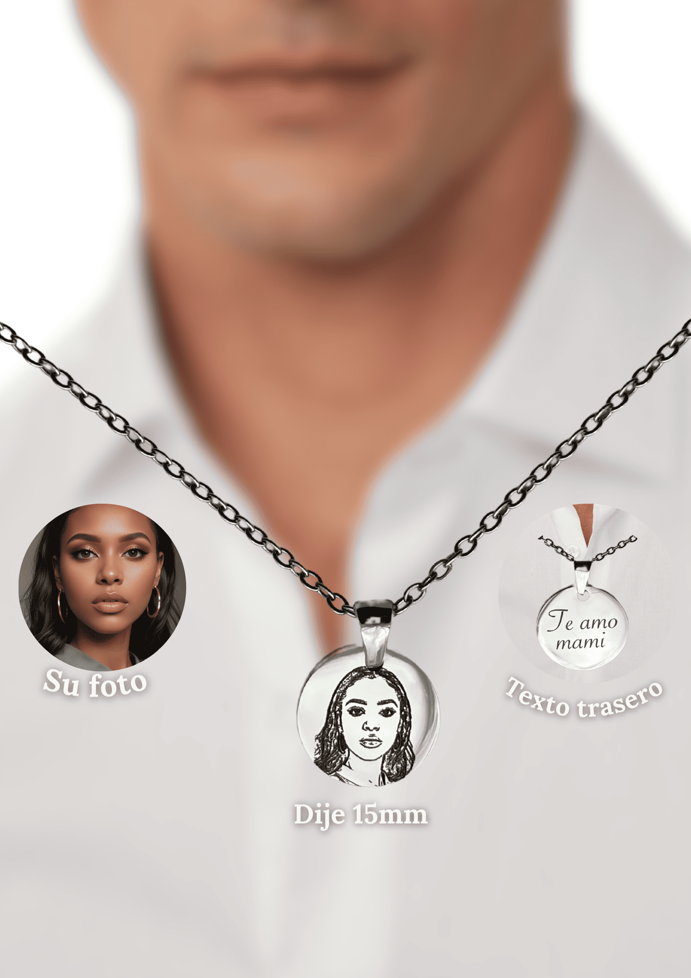Collar redondo 15mm Personalizado