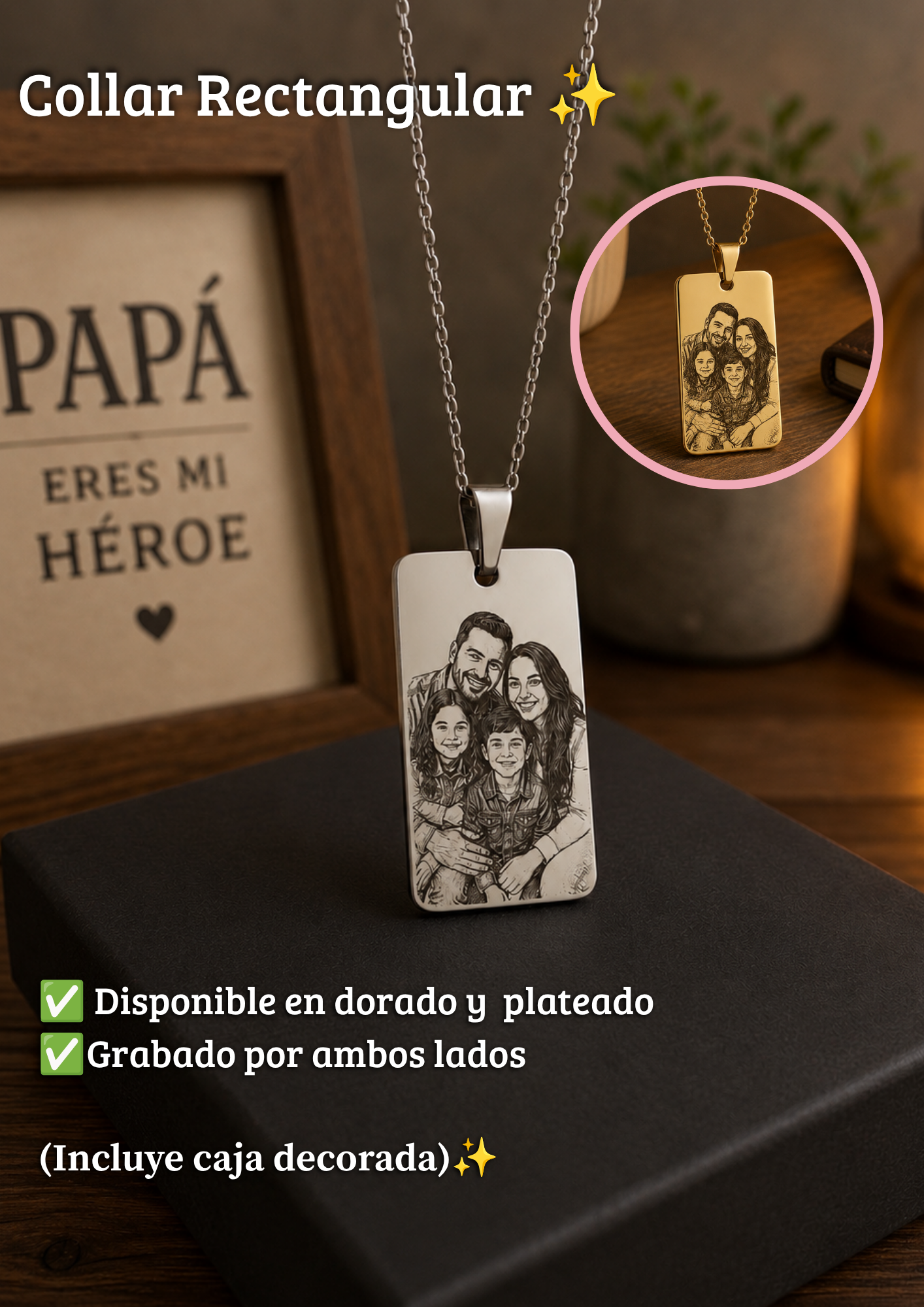 Collar rectangular Personalizado